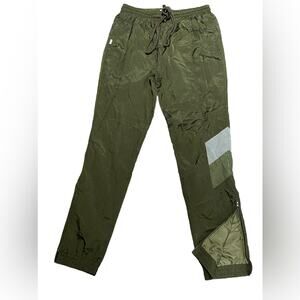 EPTM Olive Green Jogger Track Pants Mens Size 32 Lined Zip Ankle & Pockets